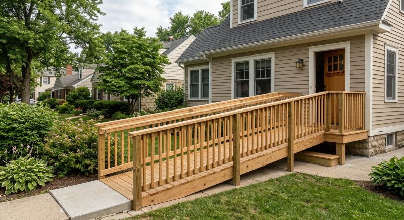 Hardwood Ramp Installation in Conroe, TX
